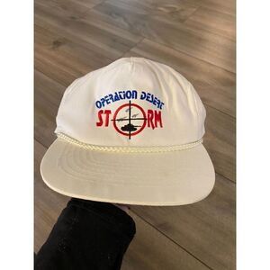 Vintage Dessert Storm White Casual Hat War Military Graphic‎